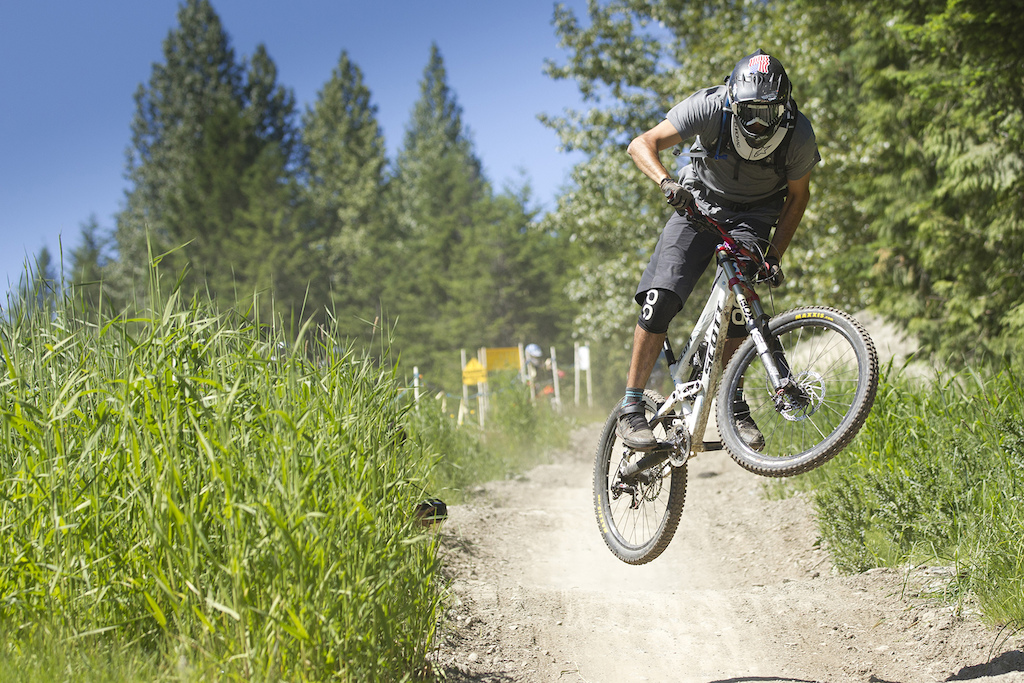 Kyle Jameson and SGC campers at Whistler Mountain Bike Park