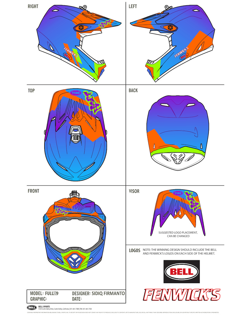 i'm not expert designer as you can see some innacuracy pattern mostly on the 'hart' on the visor. but i just tried so hard for this contest. i have no title for the design on the helmet. but, good luck everyone!!