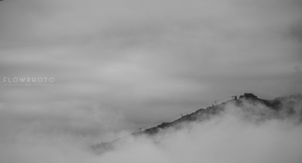 Foggy first day of lifts. Brown freshies everyone