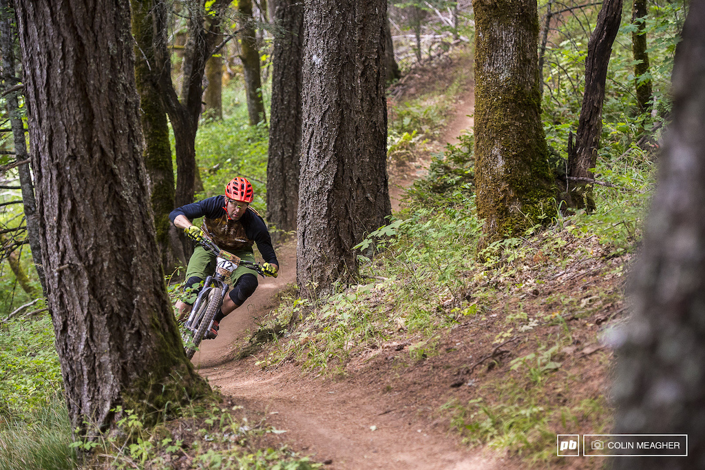 Kickstand Coffee and Kitchen s Nick Hardin gunning it down Mitchel s Ridge to come home only four seconds adrift of a podium step. Not too shabby for a local guy who s likely clocking 70 plus hours a week running a restaurant.