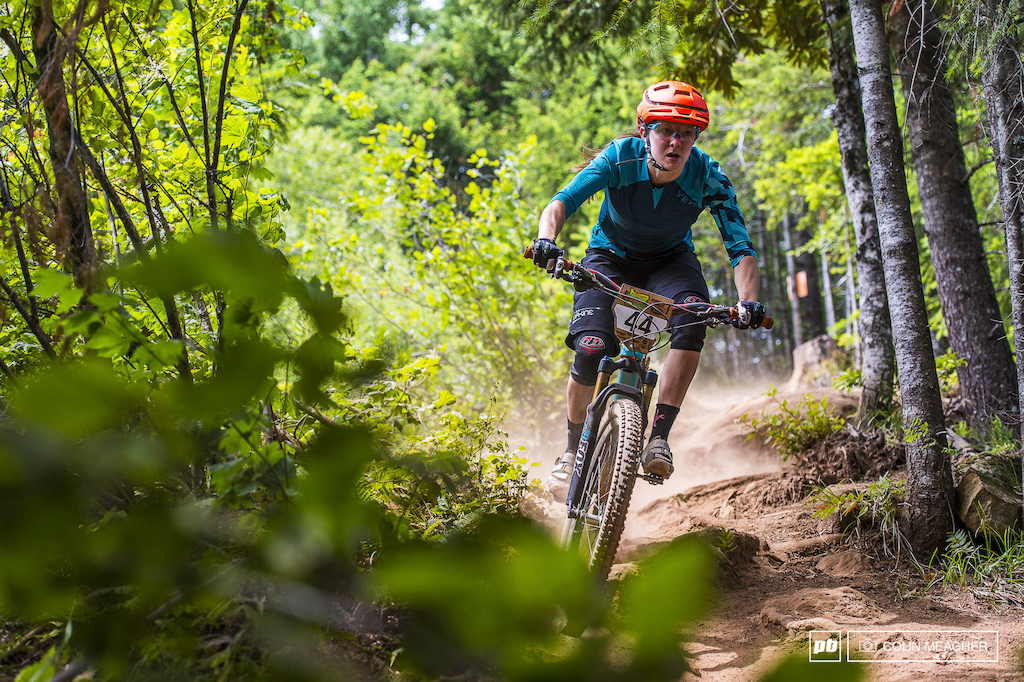 Yeti rider Kim Russell had local knowledge on her side coming home to take third overall.