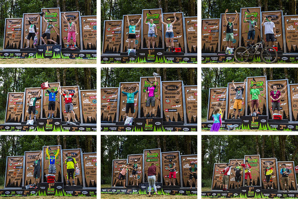 The podiums.