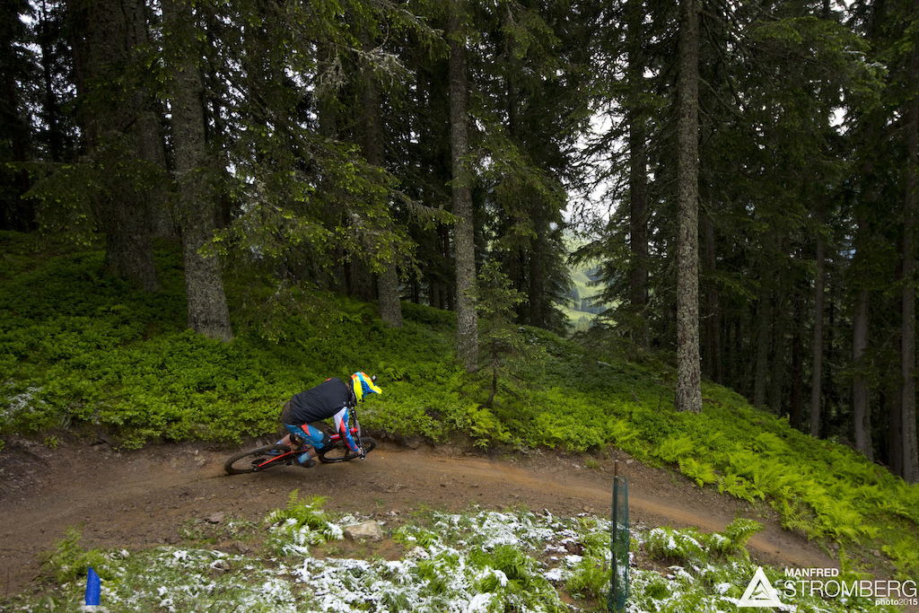 Practise of the 1st UEC MTB Enduro European Championships in Kirchberg, Tyrol, Austria, on June 20, 2015.Â Free image for editorial usage only: Photo by Manfred Stromberg