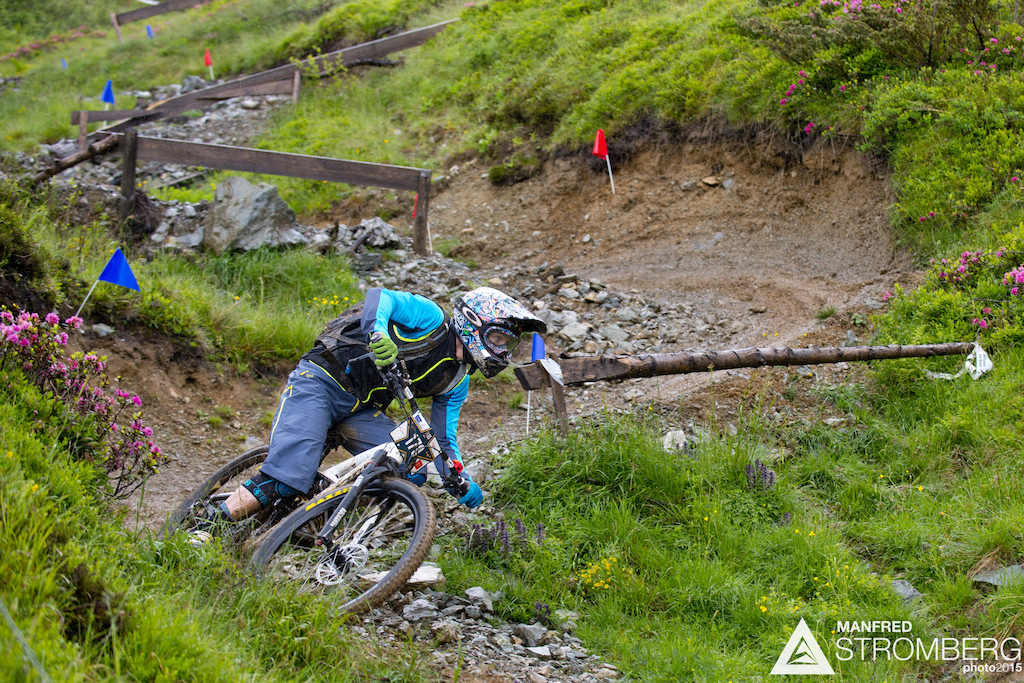 Rimbach Tim of GER in stage 4 of the 1st UEC MTB Enduro European Championships in Kirchberg, Tyrol, Austria, on June 21, 2015.Â Free image for editorial usage only: Photo by Manfred Stromberg
