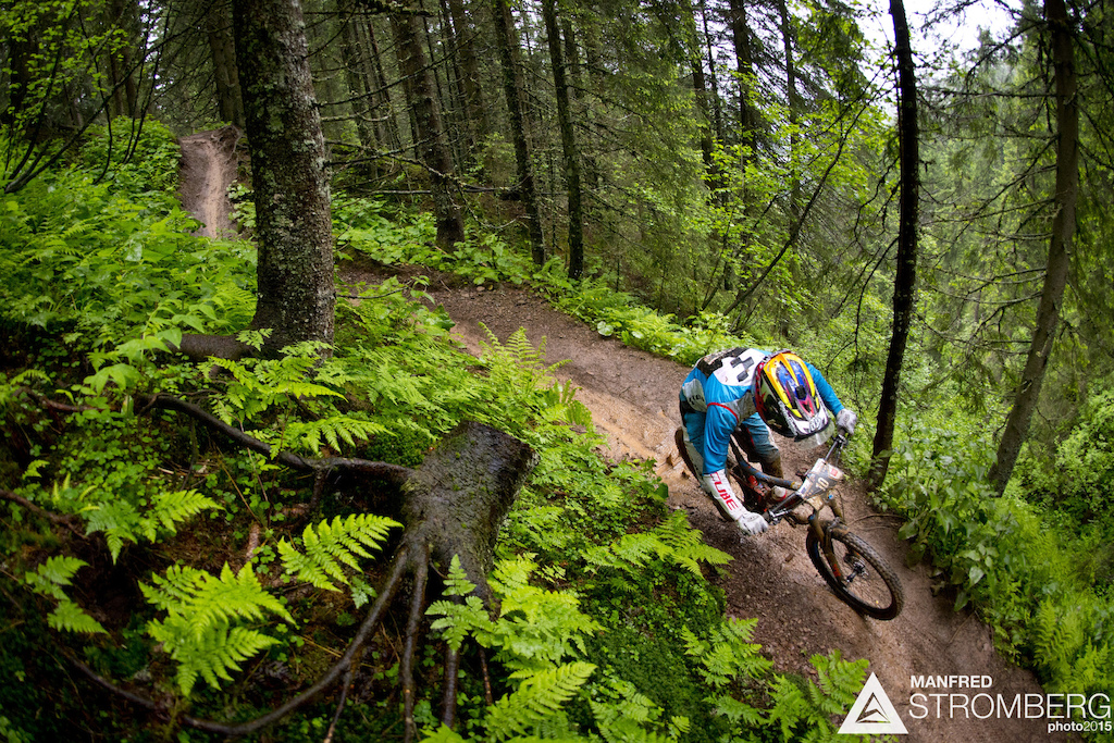 WILCOX Stuart racing stage 4 of the 1st UEC MTB Enduro European Championships in Kirchberg, Tyrol, Austria, on June 21, 2015.Â Free image for editorial usage only: Photo by Manfred Stromberg