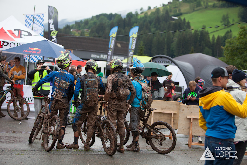 Race day at the 1st UEC MTB Enduro European Championships in Kirchberg, Tyrol, Austria, on June 21, 2015. Free image for editorial usage only: Photo by Antonio Antonio López Ordóñez