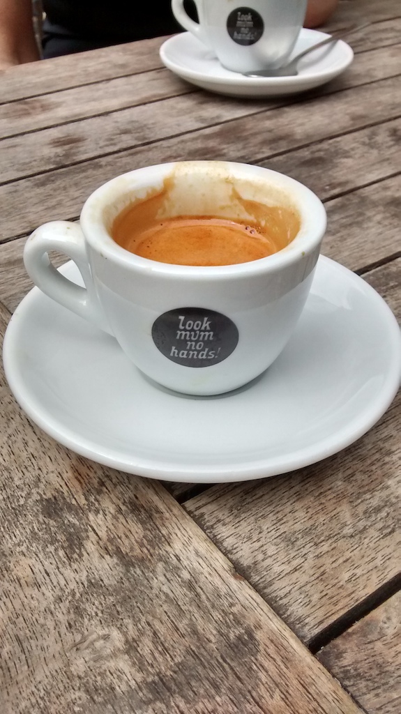 awesome double espresso - "complex" flavour to say the least!