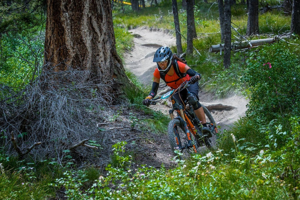 Enjoying the backcountry stages in the Scott Enduro Cup.  The 4K feet of climbing on Day 1 was hell, but we were rewarded with some fun descending.