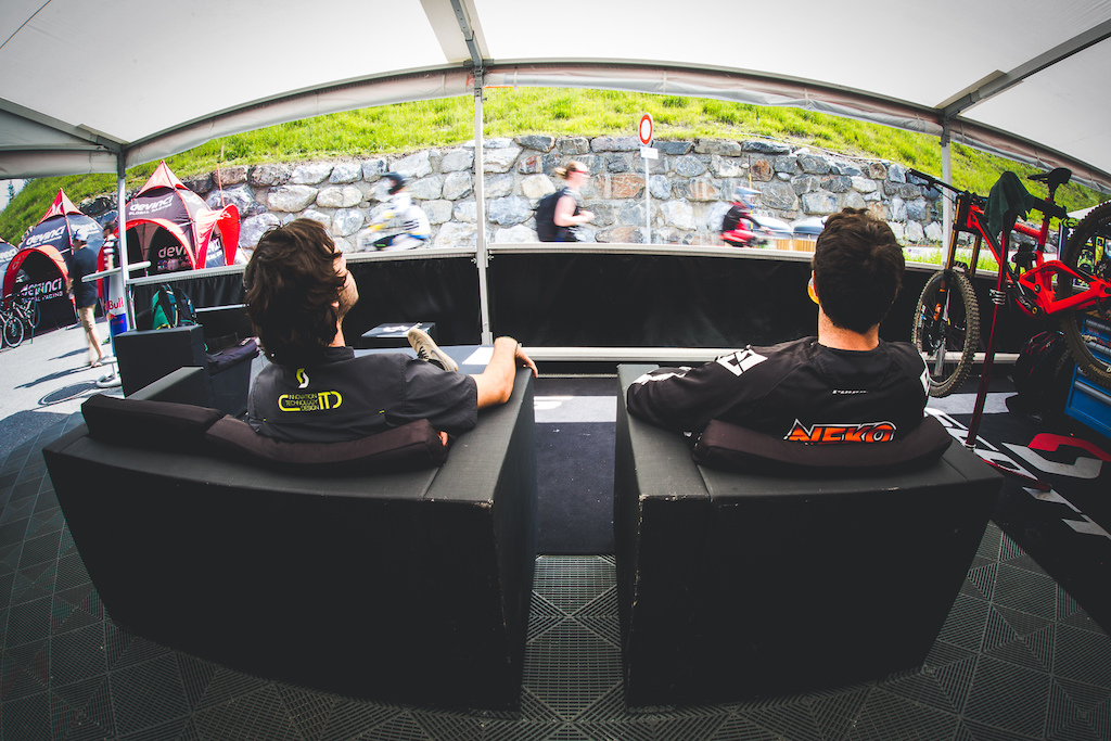 With all the hustle and bustle of a World Cup it s a treat to just sit in the pits and watch the fans walk buy.