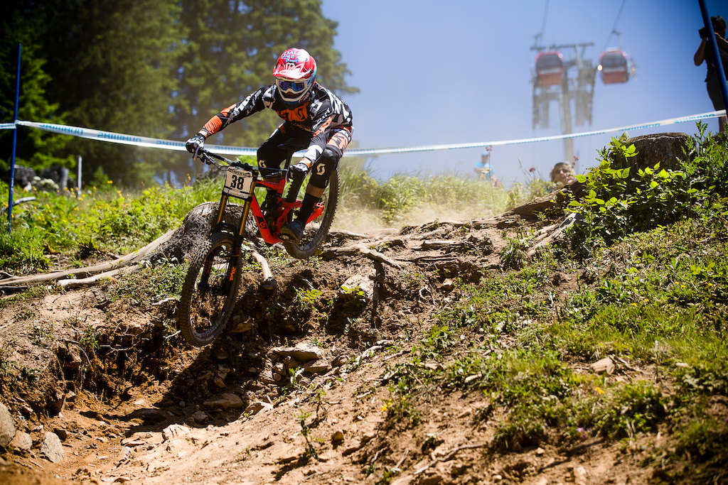 Neko greased this corner without incident in practice but hit the deck hard here in his qualifier.
