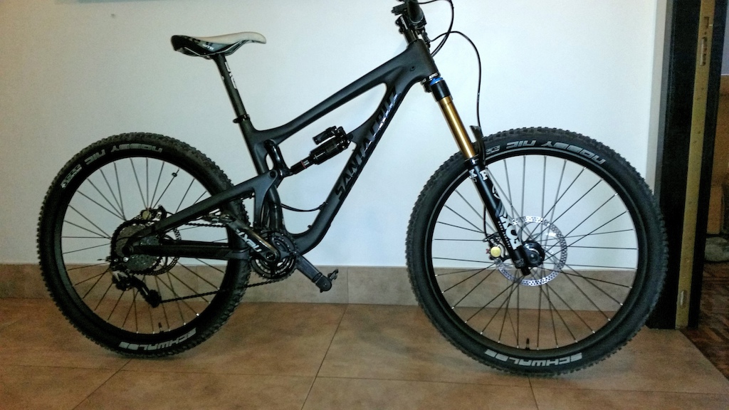 Nomad 2015, with 2015 170mm Fox Float fork. Hadley Hubs. 2 rings 26 &amp; 38  Race Face Carbon Nextt Clinch, Shimano M986 long  cage with 10mm extra screw to make the 42 T One Up Component work. Change the 15 cog for the 16 One Up Comp. no 17 cog.. (2x10) All bearings and BB are Enduro XD/15 Ceramic. 35 x35 Face Face Sixc Carbon handlebar, and Atlas 325mm Stem. Formula the One brakes 203mm rotors, Enve seatpost. WORKS GREAT, with the hand as a front deraulliier climbs like a mule, and goes down like as a Nomad