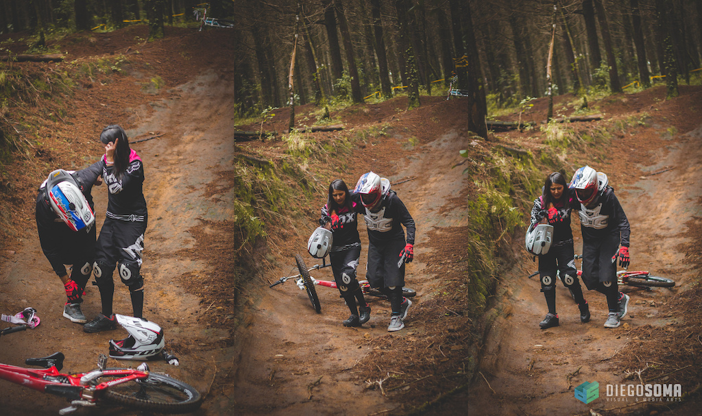 Jaime Zuluaga, colombian Downhill rider, proposes to his girlfriend Maria Jose at Adventure Park, Costa Rica