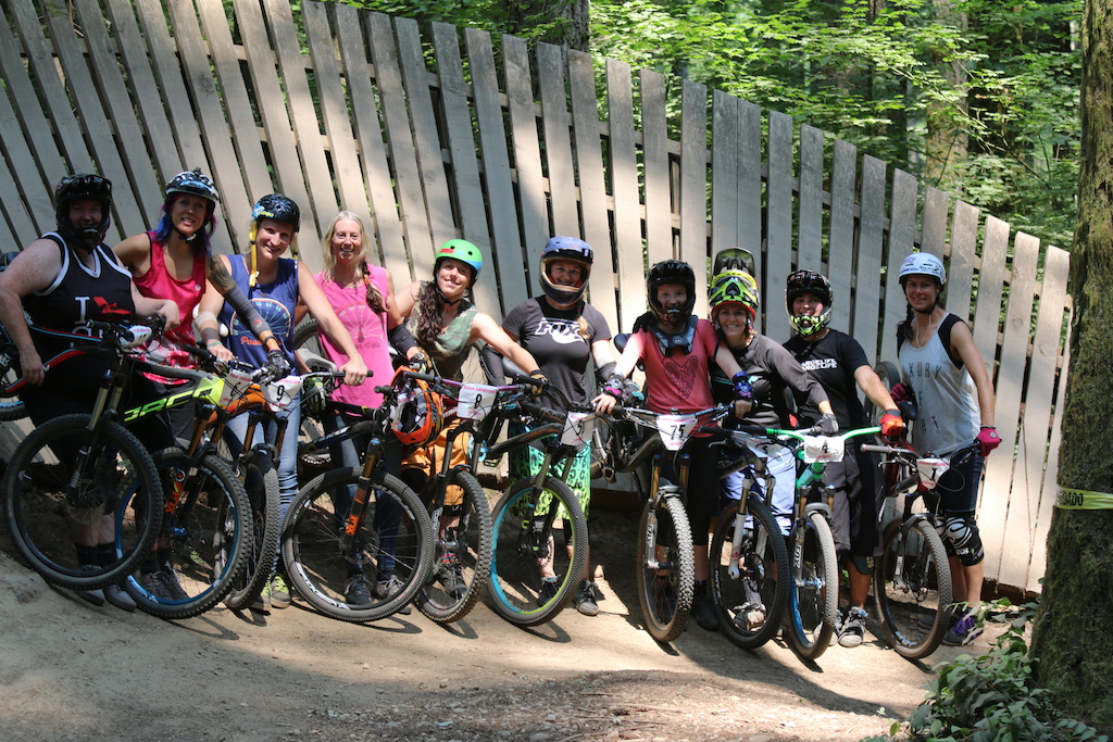 Pro line up in front of the wall ride! What a rad bunch of ladies!!!