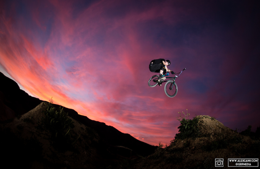 Bmx session at sunset in Torremolinos, Spain. This photo is nearly Raw with the the sky coming looking like that in person!