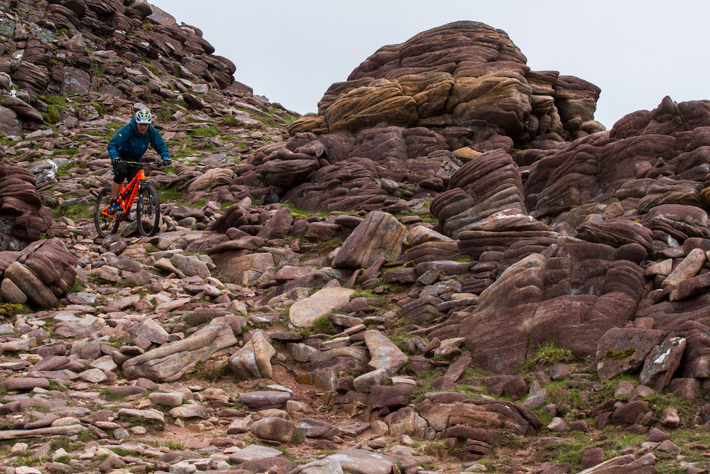 Our idea was simple, climb a Munro with our bikes and ride back down. It was a long day but the views were stunning and the riding was certainly interesting in places.  Full blog post - http://www.johnycook.com/new-blog-1/anteallach