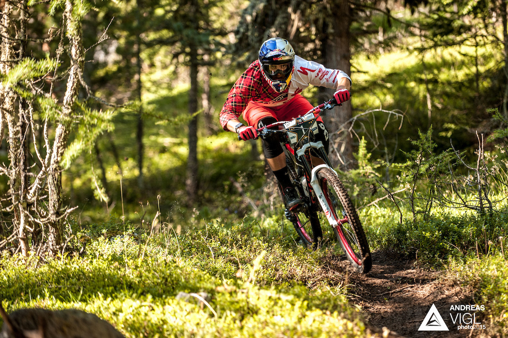 Michael PROKOP of Czech Republic races down the stage No. 1 during the 3rd stop of the European Enduro Series at Reschenpass, Austria, on July 26, 2015. Free image for editorial usage only: Photo by Andreas Vigl