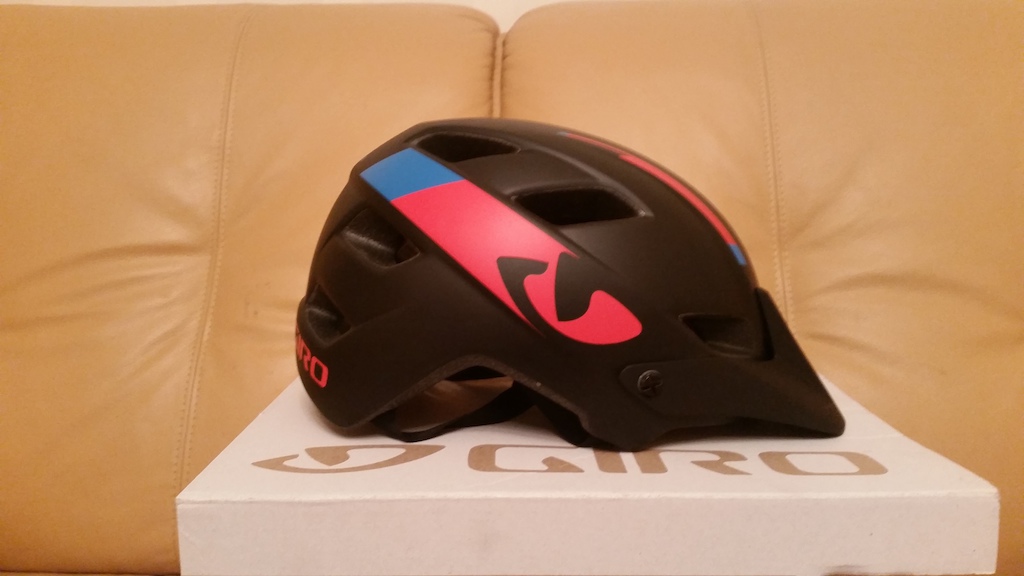 2014 Giro Feature Helmet Large (Black/red/blue)