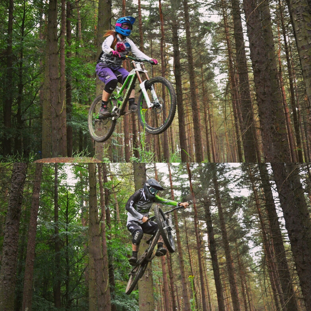 Doing what you love with the one you love! Riding Hamsterley today feeling good progress every ride :D
