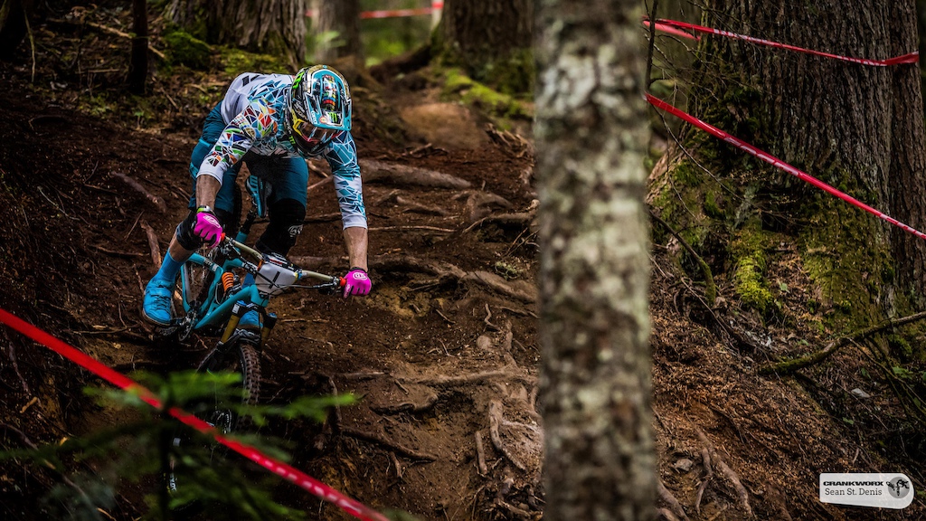 Jared Graves on the first stage of the  SRAM  Canadian Open Enduro Presented by Specialized. In Whistler, British Columbia (Sean St.Denis)