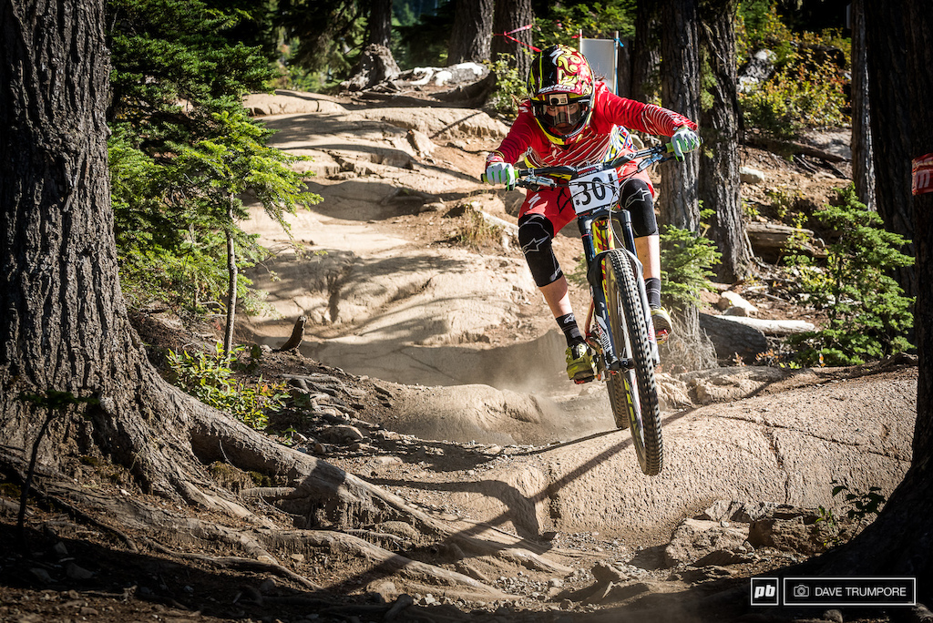 No rest for Anneke Beerten who raced the EWS on Sunday and then came 3rc in Garbonzo DH today.