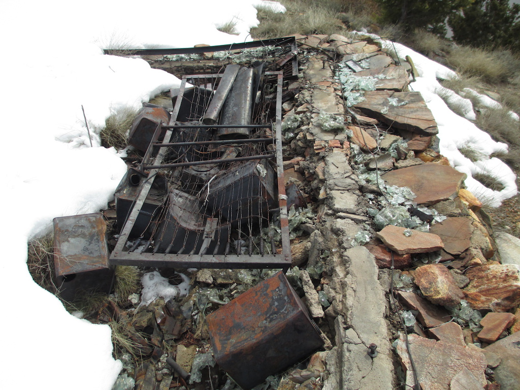 The remains of the Panther Creek Hotsprings Lookout that burned in the 2000 Clear Creek fire.