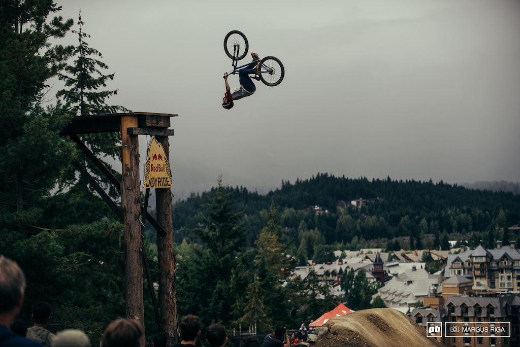 The first air of Crankworx slopestyle.
