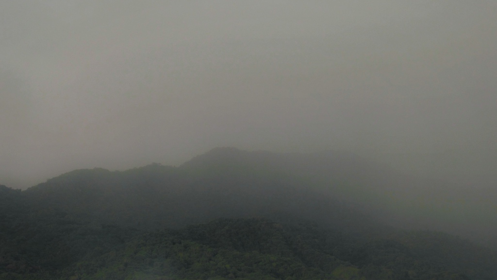 The misty and foggy mountains of Playa Mita...