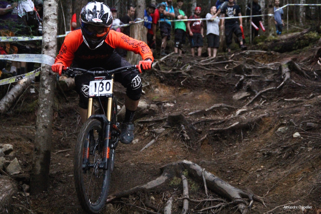 Canadian Open DH - With all the slippery roots and the trees, you gotta have some ninja skills