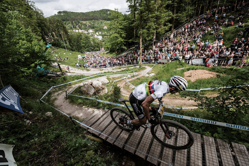 Julien Absalon at the UCI Mountain Bike World Cup in Albstadt, Germany on May 31st 2015 // Bartek Wolinski/Red Bull Content Pool // P-20150531-27606 // Usage for editorial use only // Please go to www.redbullcontentpool.com for further information. //