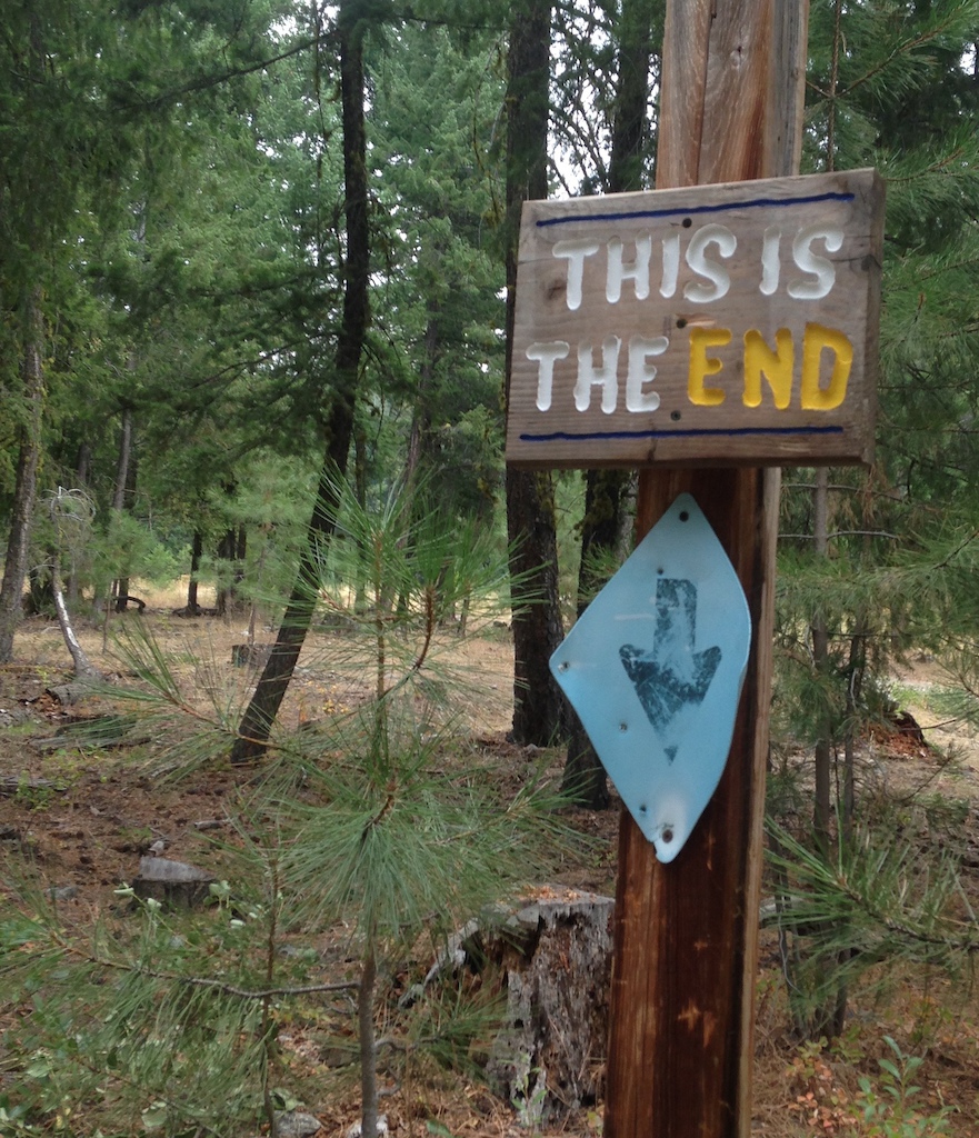 well, the end of the trail..unless you keep going to the one across the road
