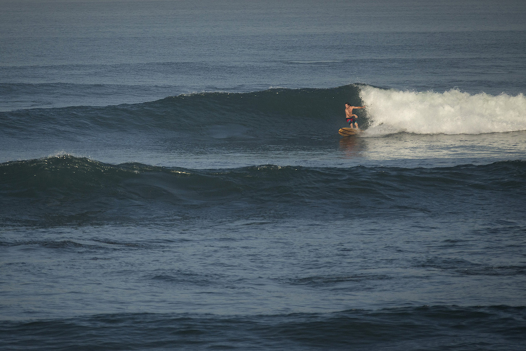 Cam McCaul surfing Bali.