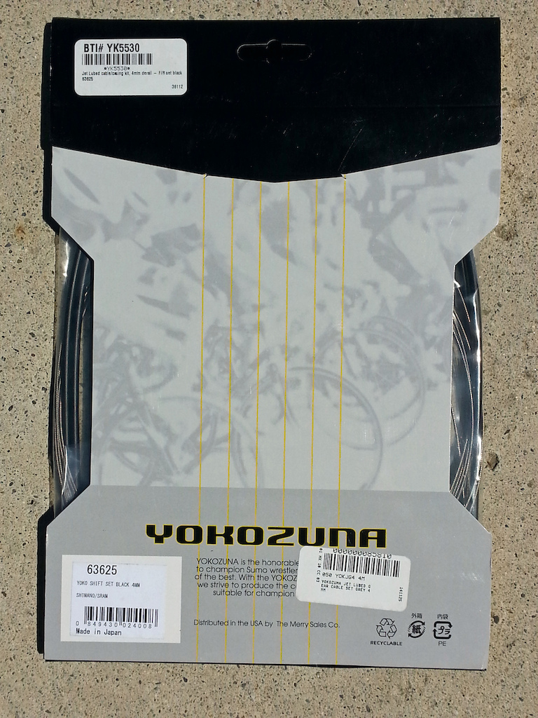 2015 Yokozuna Jet Lubed Gear Cable Set Black (4mm)