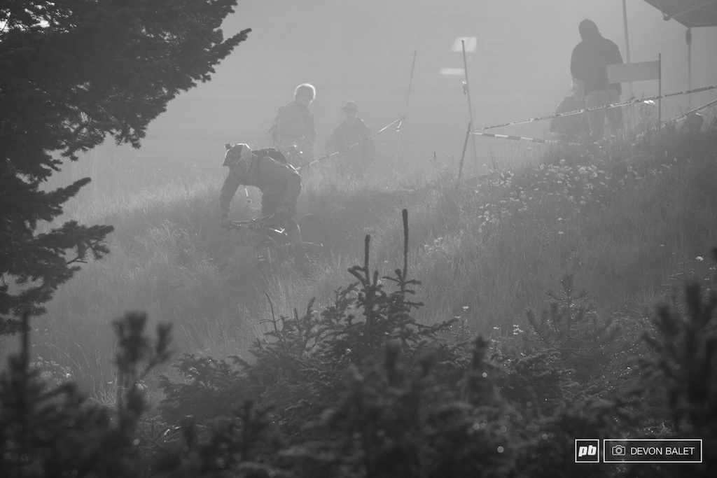 Rider in the mist.