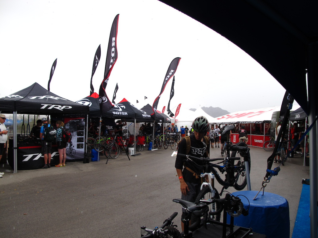 The rain and wind hit hard at day two of the outdoor demo.