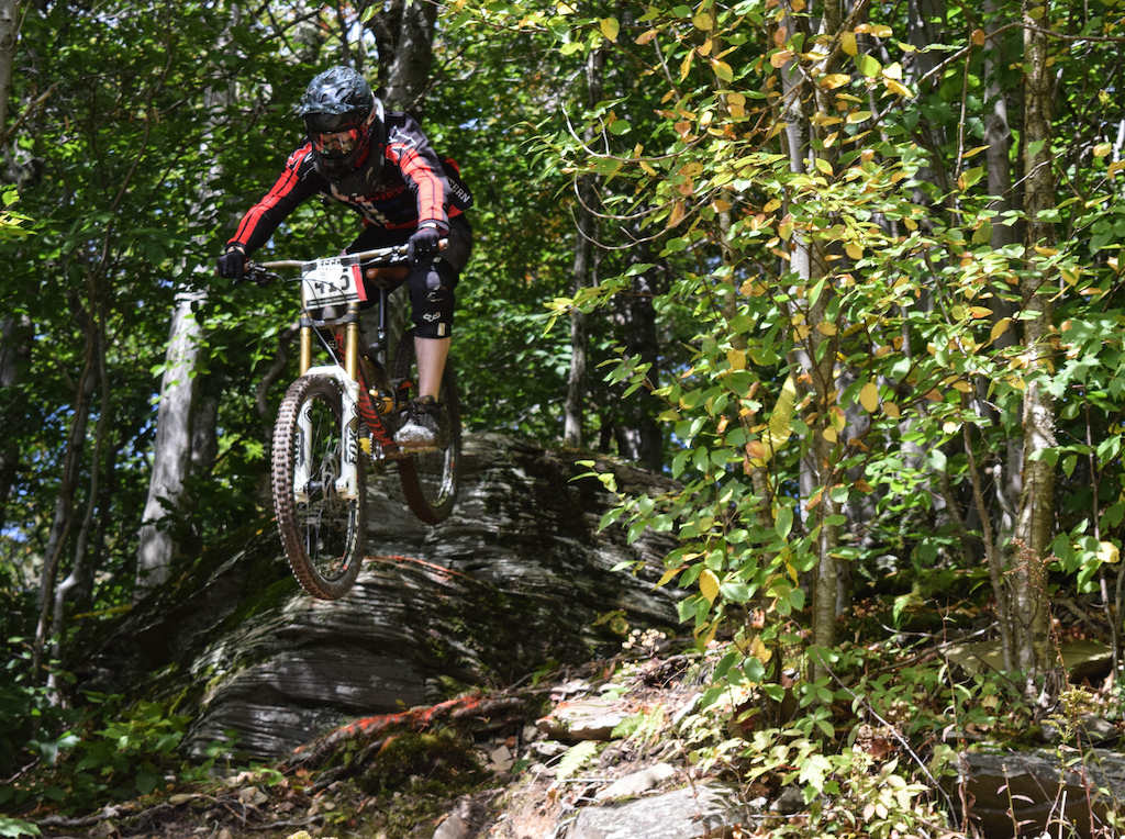 The sketchy rock drop from RIT's ECCC race at Plattekill.  Thanks to Jannik Hercksen for the photo.