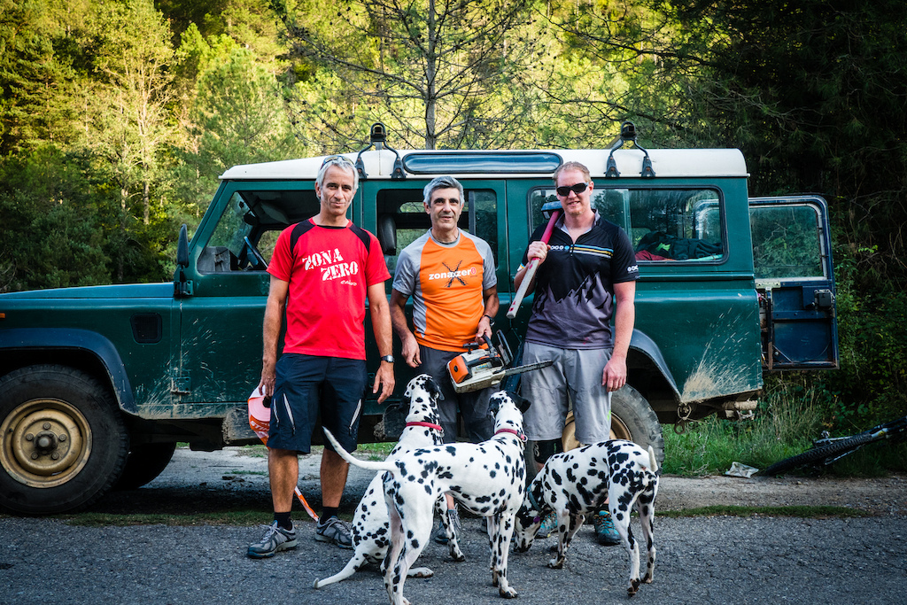 Left to right - Antonio and Angel, the trail builders here in Ainsa, and on the right Jorge - the man who made this race happen.