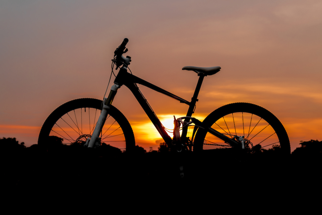 Bike and Sunset background