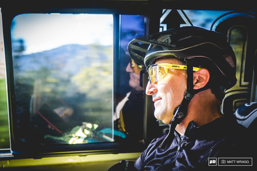 The Pope of Enduro, Enrico Guala takes a moment to reflect on the way to the stages - a moment of calm amidst the swirling madness of the race for the man at the centre of it all.