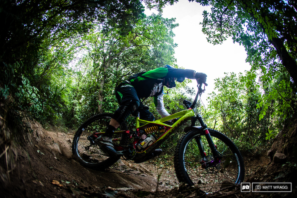 Gas to flat, Adam Brayton, is here in Finale this weekend, trying his hand at EWS racing.