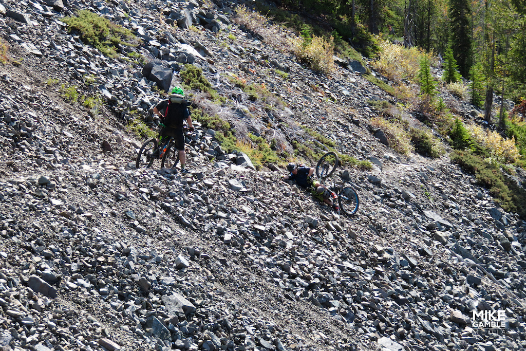 If you're going to crash, may as well do it down a scree slope.