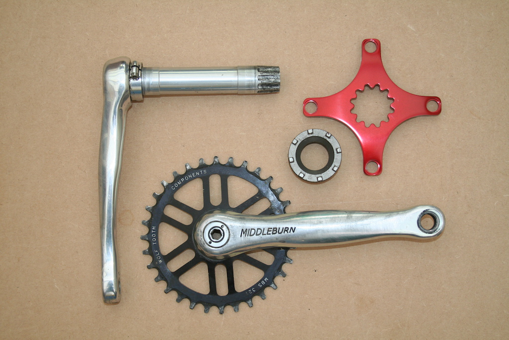 2014 Middleburn RS8 Cranks + Single Ring, Spider and Tool