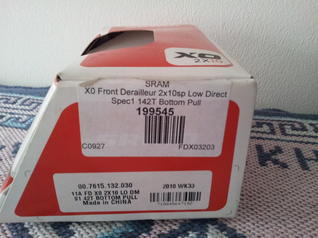 2012 SRAM X0 2x10sp Low Direct Front Mech [42t, bp]