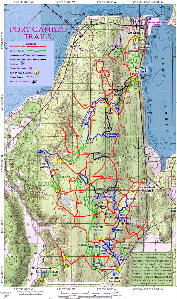 Map of Stottlemeyer and Port Gamble Trails