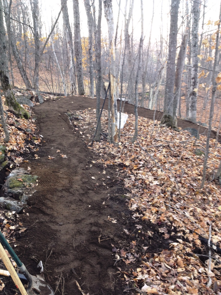 Berm/switchback thingy with dirt.