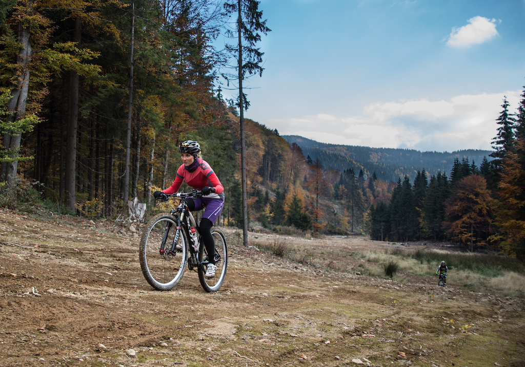 Iulia@work :D

In the middle of the forest, surrounded by mountain peaks &amp; wildlife, in an epic scenery, we do what we love doing most: WE RIDE!
https://www.facebook.com/thenorthquest