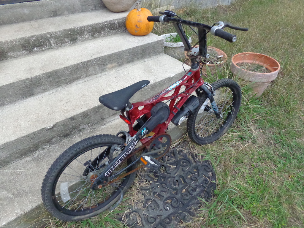 1995 Huffy Metaloid...Rare BMX bike, less than 300 made from what I've read, also made from recycled aluminum cans, I believe...my wife snagged this for me for less than the price of a good cheeseburger.