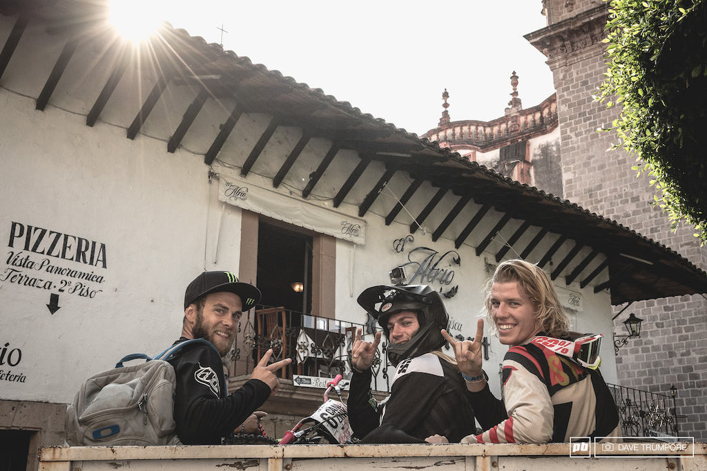 All the boys are psyched to kick things off in Taxco.