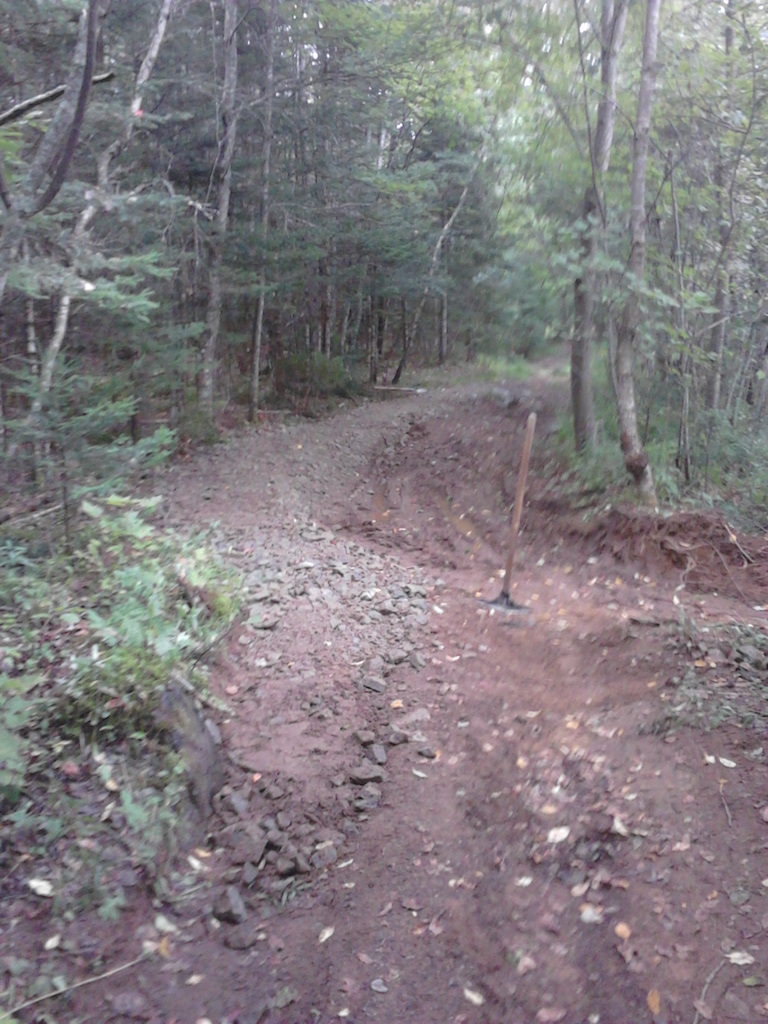 Building up trail around 4 wheeler swamp.