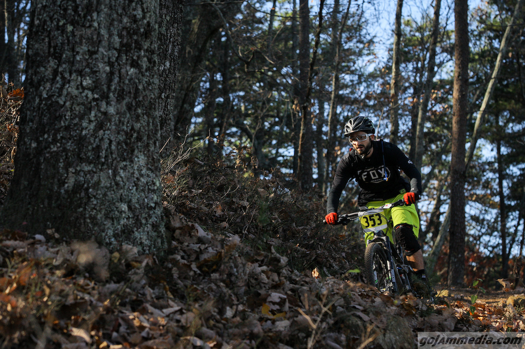 Stage 3 - You want long fast fun? Stage 3, aka Big Kanuga is your trail. Top of the mountain down to the lake. So much fun! Jamie Babock pictured.