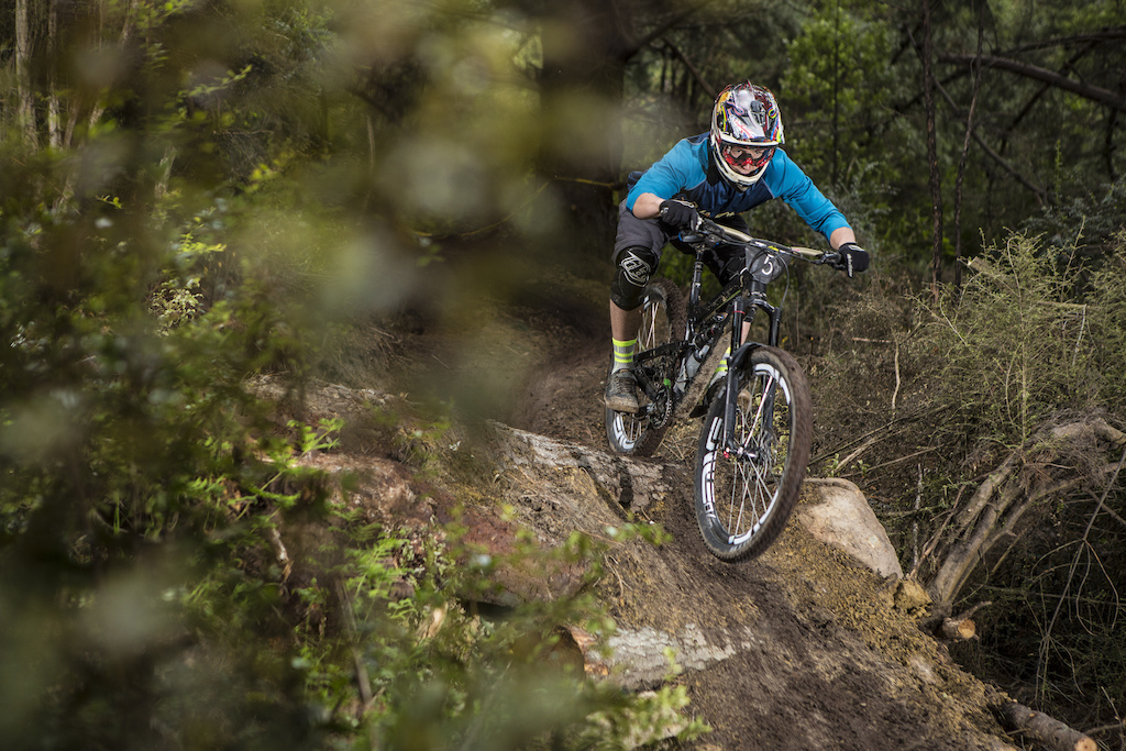 Leighton Kirk made the most of Day 2 of the 2015 Urge 3 Peaks Enduro mountain biking race held in Dunedin, New Zealand, to take second overall. November 29, 2015.